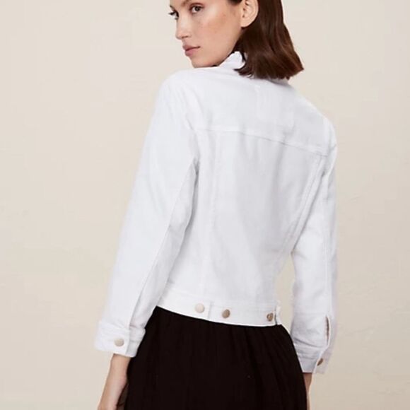 White Label Jacket Top Denim White Size 6 - Picture 2 of 8